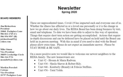Newsletter – Spring 2020