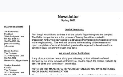 Newsletter – Spring 2022